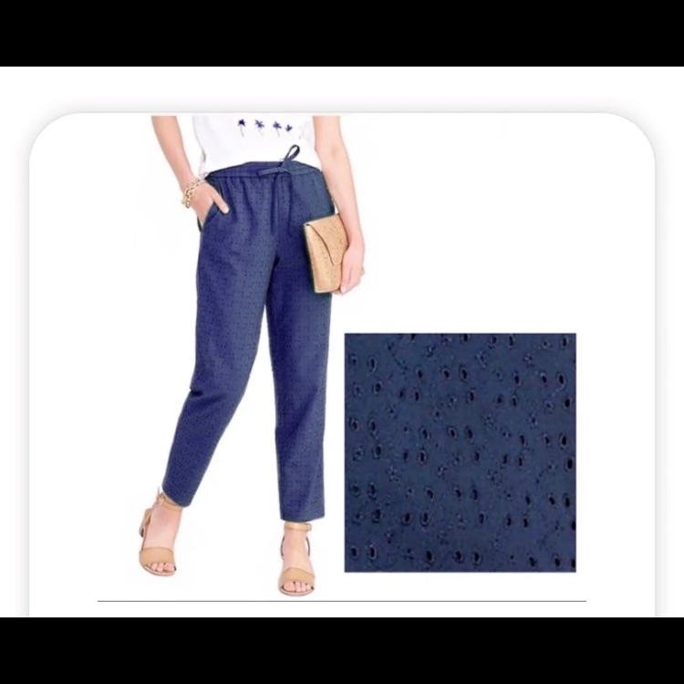 Eyelet Drawstring Pants